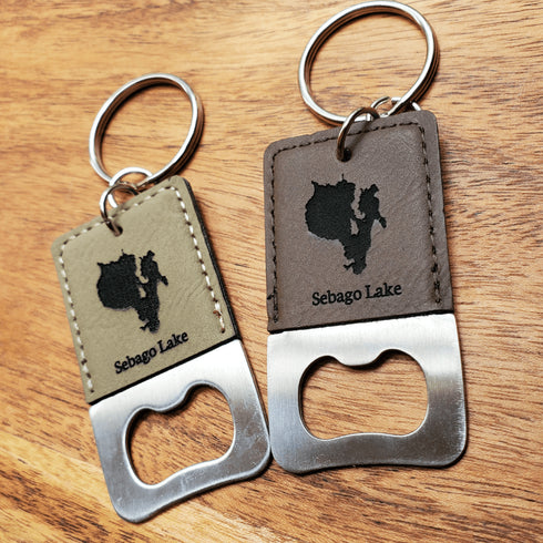 Sebago Leather Bottle Opener Keychain